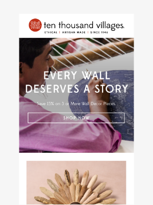 Ten Thousand Villages - Handcrafted Wall Decor that tells a story 🖼️