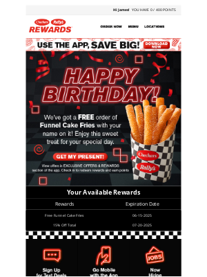 Checkers Drive-In Restaurants - Happy Birthday James! 🎂