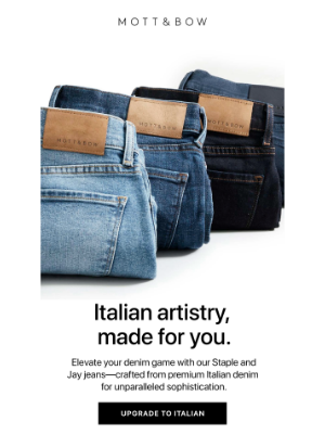 Italian denim for the modern man.