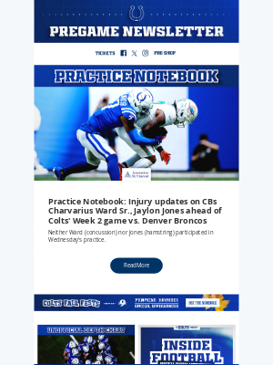 Indianapolis Colts - Injury Updates Ahead Of Week 2