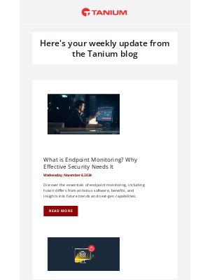 Tanium - Your weekly digest from Tanium