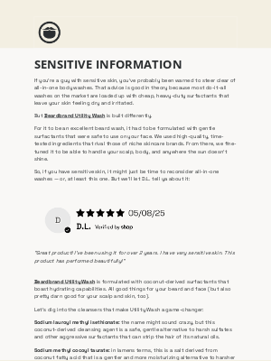 Beardbrand - This Email Contains Sensitive Information