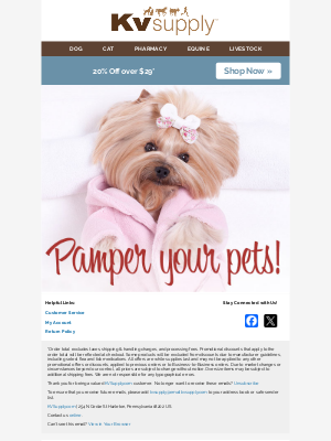 KV Supply - A Basket Full of Savings. 20% Off Your Order