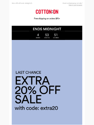 Cotton On & Co. (Australia) - Sale has a msg for you🤳
