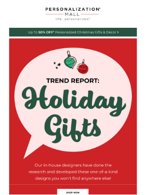 Personalization Mall - Trend Report: New Holiday Designs & Trends From Our In-House Designers