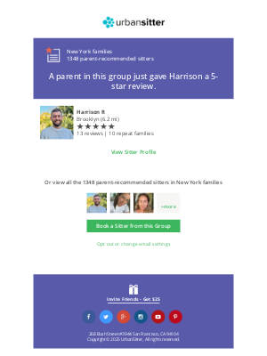 UrbanSitter - A parent in the New York families group just rated Harrison 5-stars