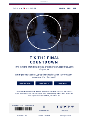 tommy hilfiger sign up coupon