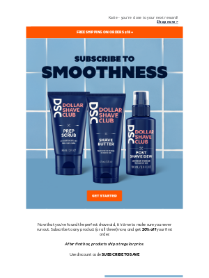 Dollar Shave Club - Never run out 👀