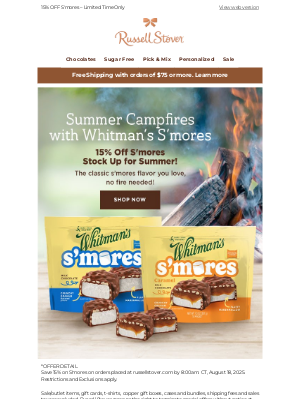 Russell Stover Candies - Try our NEW S'mores and Save!🍫