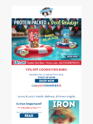 Lenny & Larry’s - Fireworks, Pools, & Protein: Happy 4th