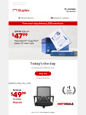 Staples - Tap to 🔓 this $47.99 paper deal!