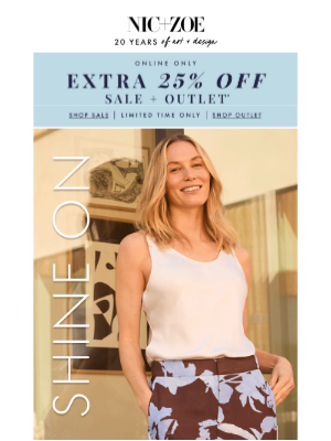 NIC+ZOE - 25% extra off sale | 20% off dresses in-store