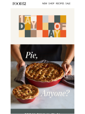 Today, this French pie dish comes with a free mini.