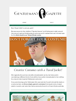 Gentleman's Gazette - 👻 Need a Last-Minute Halloween Costume?