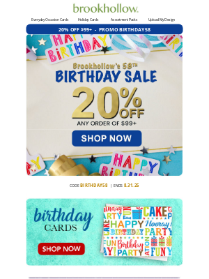 Brookhollow Cards - LAST CALL to Save 20% on Your Order of $99 - Shop Now!