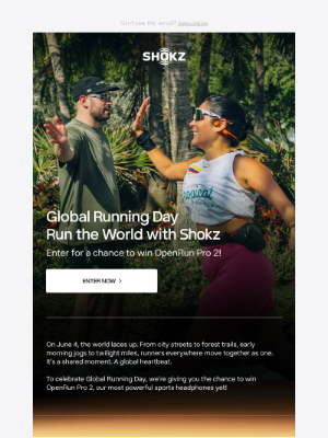 Shokz - 🏃‍➡️ Run and win with Shokz this Global Running Day!