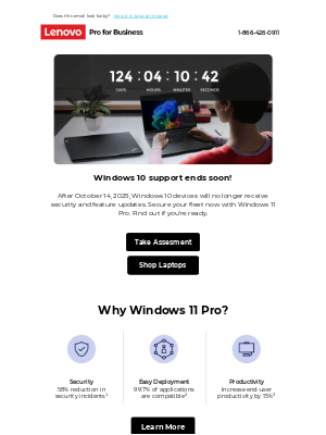 Lenovo - Windows 10 support ends soon!