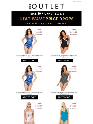 Nicole Miller - Can't take the heat? Take 30% Off All Swimwear!