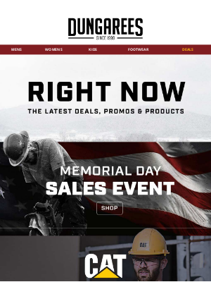 Dungarees - Going On Now: Memorial Day Deals, Free Gift Offers & More