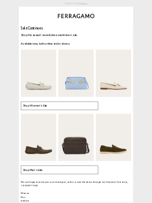 Salvatore Ferragamo USA - Live & Limited: Summer Sale