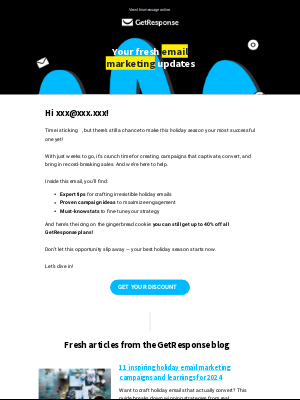 GetResponse - ⌛️ Last chance to create holiday emails that truly convert