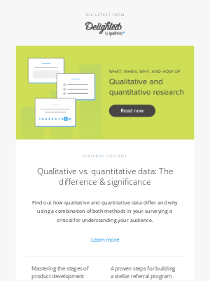 Delighted - Qualitative or quantitative data for collecting insights? I April newsletter