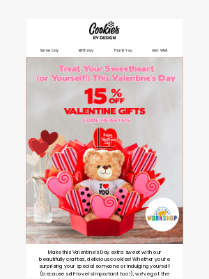 Love at First Bite – 15% Off Valentine’s Cookies