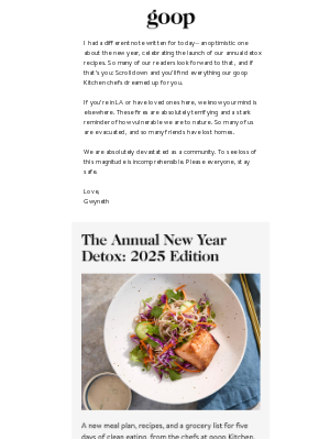 Goop - the Thursday newsletter