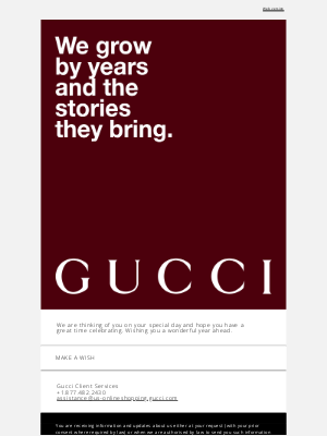 Gucci USA - Gucci Celebrates Your Birthday 🎂