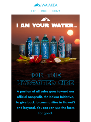Waiakea Hawaiian Volcanic Water - Join the hydrated side...