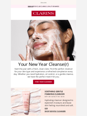 Clarins - New Year, New Cleanser, New Glow