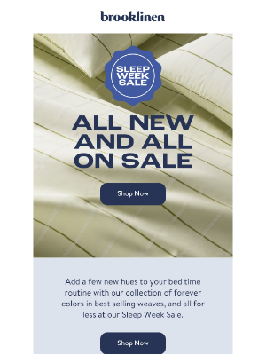 Brooklinen - Don’t Snooze! Sleep Week Sale Savings End Soon!