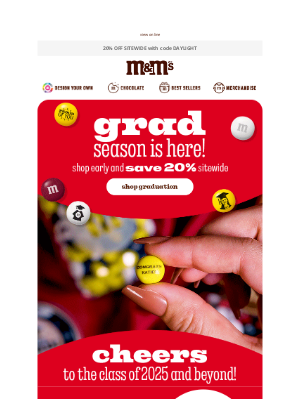 MY M&M's - Just Launched: Graduation Galore!