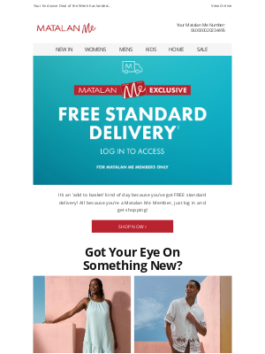 Matalan (United Kingdom) - Free Delivery ✉️ For Members