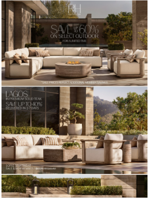 RH.com - Explore In-Stock Outdoor Collections. Save Up to 60% for a Limited Time.