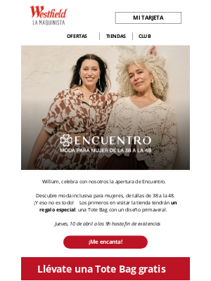 WESTFIELD LA MAQUINISTA (Spain) - William, ¡nueva tienda Encuentro! 👚