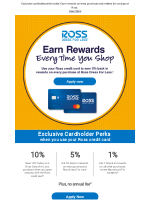 Ross stores outlet application