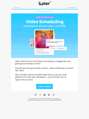 Later - Schedule Your Social Videos with Later For FREE! 🎥