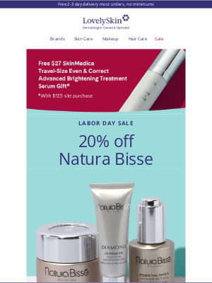 LovelySkin - Cue the savings: here's 20% off Natura Bisse