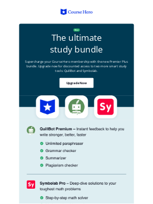 Course Hero - Introducing our new Premier Plus study bundle