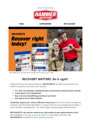 Hammer Nutrition - Recover Right!