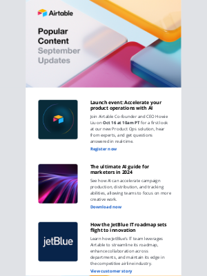 Airtable - Newsletter | Content designed to inspire transformation