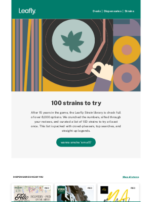 Leafly - ✅ 100 strains to try at least once