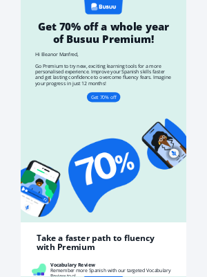 busuu - 70% off: Learn Spanish now ✨