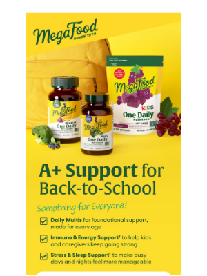 MegaFood - Are You Ready For Back-To-School?