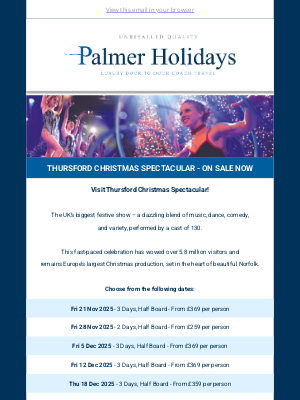 Glenton Holidays - Thursford Christmas Spectacular💃