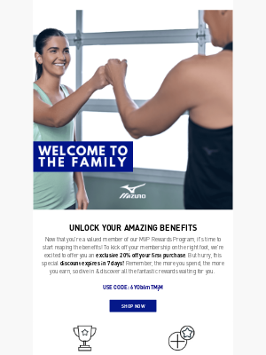 Mizuno Running - 🎉 Welcome to MVP Rewards! Enjoy 20% Off Your First Purchase!