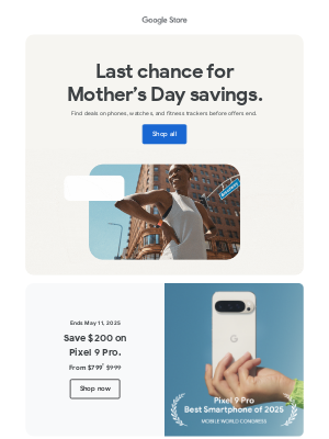 Google - Mother’s Day deals end soon