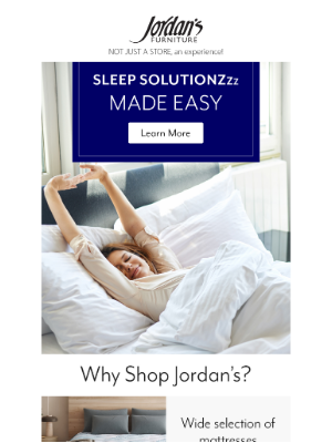 Jordan's Furniture - Find your perfect mattress + 20% off select rugs!