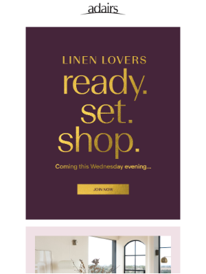 juan, an exclusive sale event is coming...
